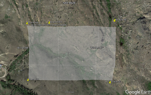 60 acre GooglEarth with GPS coord