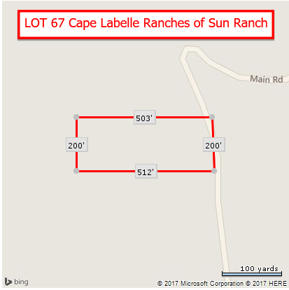 Cape Labelle Lot 67 realist dimensions