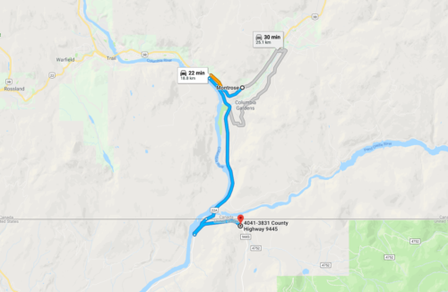 Map-Montrose BC