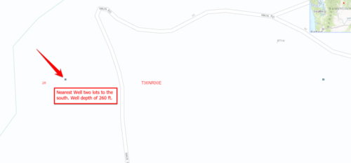 Okan Cty Lot 67 well map